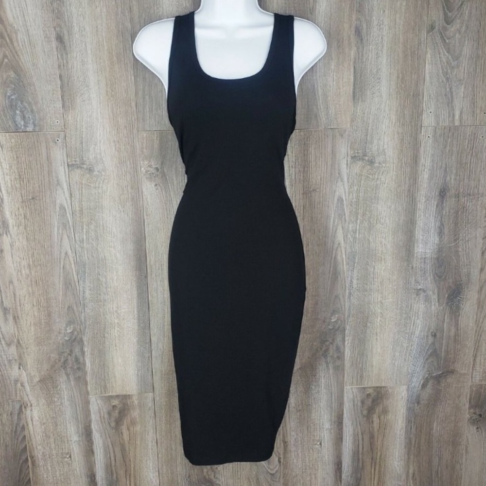 Zenana Black Dress Sleeveless Bodycon Dress Little Black Dress Business Casual - Picture 2 of 11